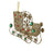 7.5" Green & Gold Jewel Sleigh Ornament