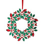 9.5" Green & Red Holly Wreath
