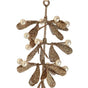 7" Champagne Pearl Mistletoe Ornament