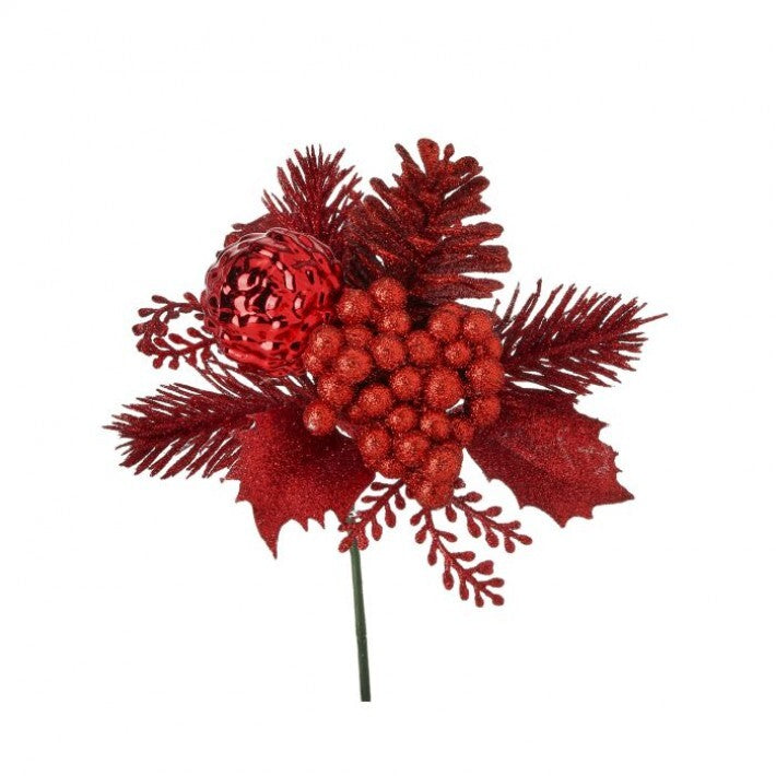 7" Pinecone Berry Ball Pick