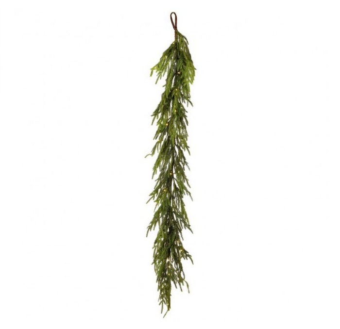 5 FT Norfolk Garland Pre-Lit 80LED Battery Operated