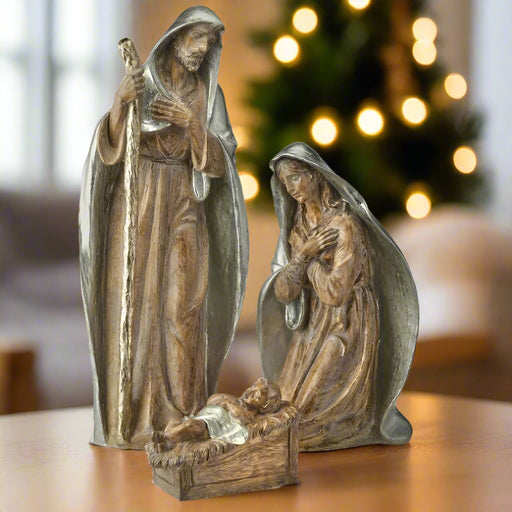 39.5" Natural Champagne Holy Family