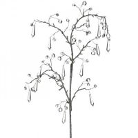 43" Silver Crystal Drop Clear Spray