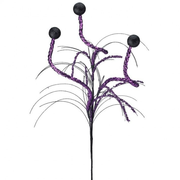 32" Black & Purple Glitter Halloween Spray