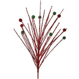 30" Red Glitter Burst Stem