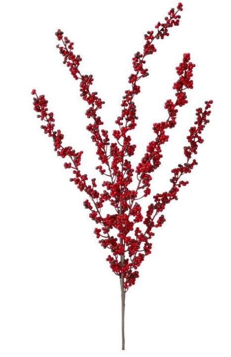 34" Red Burgundy Berry Spray