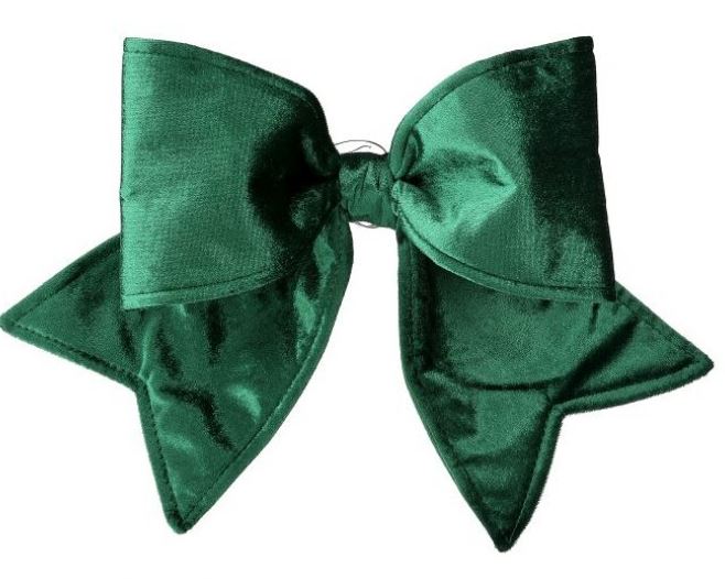 12" UV Green Velvet Bow