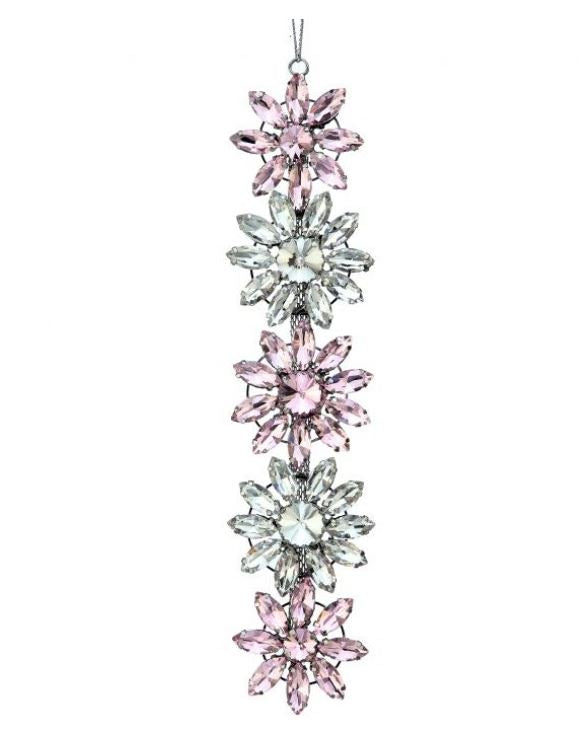 7.5" Jewel Flower Drop Ornament