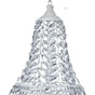 13" White Glitter Clear Jewel Bell Ornament