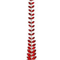36" Red Jewel Leaf Stem Ornament