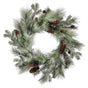 26" Glitter Wreath With Pinecone