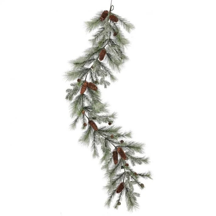 60" Glitter Garland With Pinecone