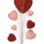 34" Red Pink Heart Spray