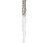 12" Clear Iridescent Icicle Ornament