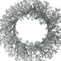 2 FT Silver Glitter Spray Wreath