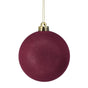 5" Burgundy Velvet Ball Ornament