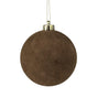 5" Brown Velvet Ball Ornament