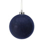 5" Navy Blue Velvet Ball Ornament