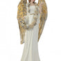 24" Ivory Angel With Gold Wings & Garland