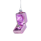 4'' Pink Engagement Ring In Box Glass Ornament