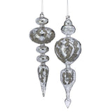 12'' - 13'' Mercury Beaded Glass Finial Assorted