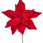 26" Red Velvet Poinsettia Stem