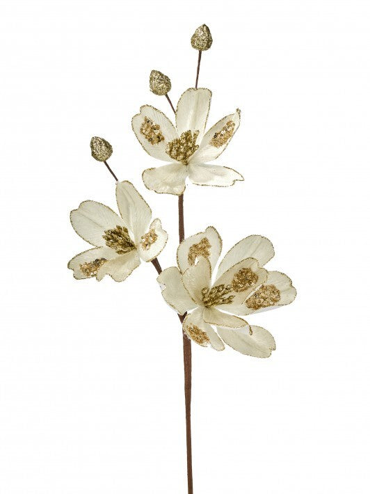 24" Velvet Magnolia Spray