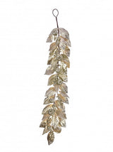4 FT Champagne & Gold Glitter Beaded Fruited Magnolia Garland