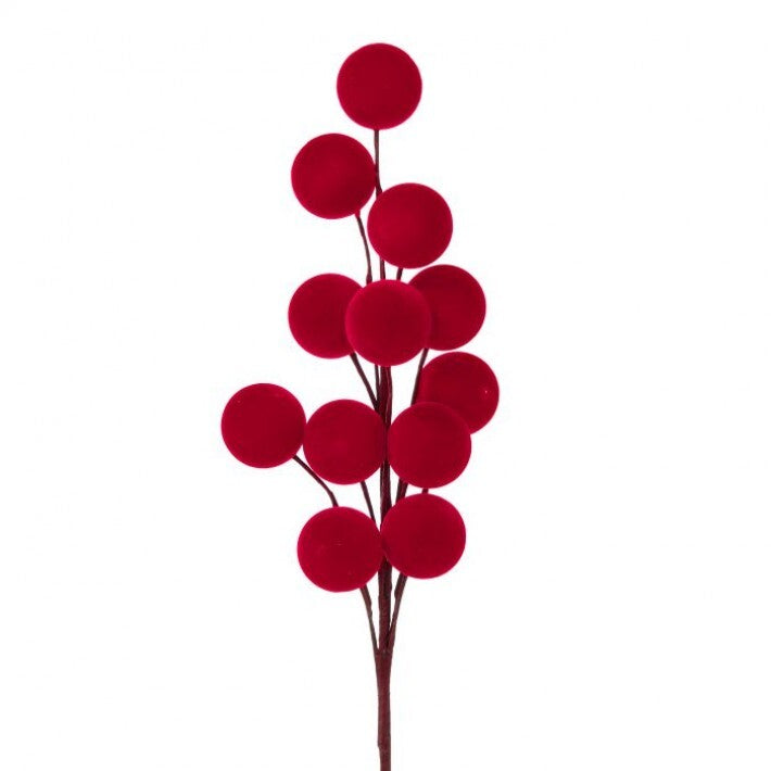 24"' Red Velvet Berry Spray
