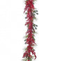 60" Frost Garland With Red Berries & Pinecones