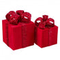 12"- 16" Red Velvet Sequin Gift Box Set Of 2