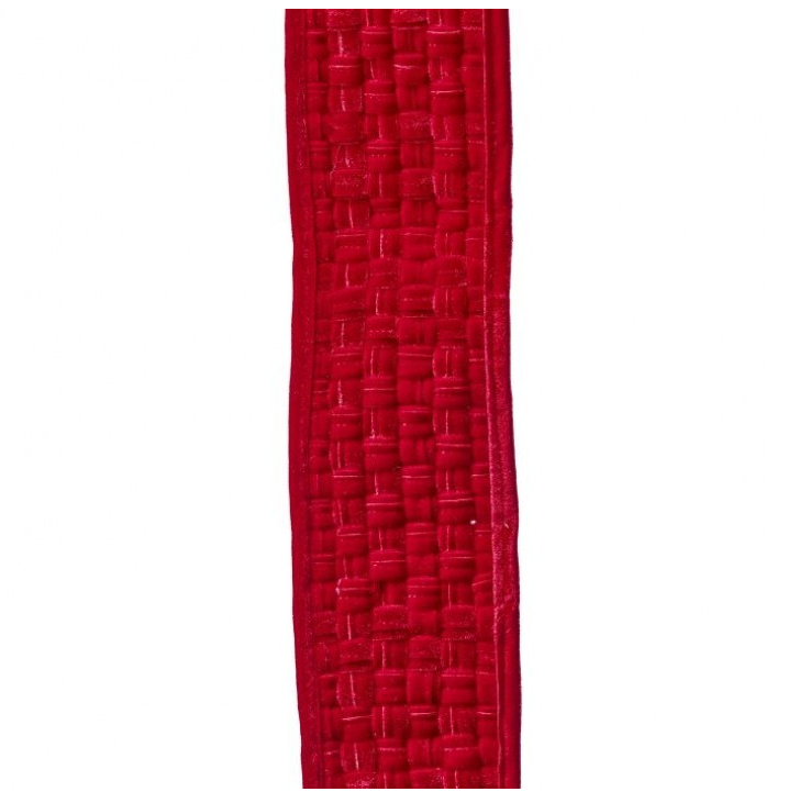 5" X 3YD Red Velvet Braided Ribbon