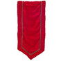 13" X 72" Red Velvet Runner With Braided Edge