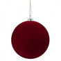 4" Burgundy Velvet Ball Ornament