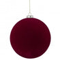 6" Burgundy Velvet Ornament Ball Ornament