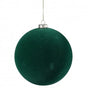 6" Green Velvet Ball Ornament