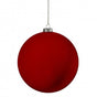 6" Red Velvet Ball Ornament