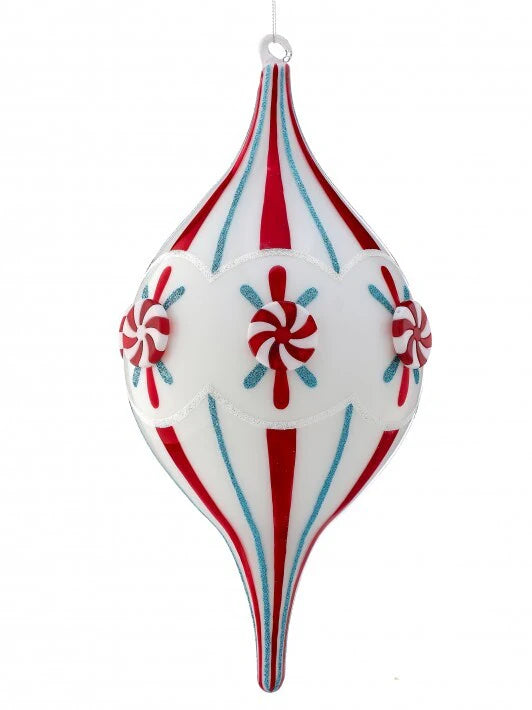 13" Peppermint Finial Ornament