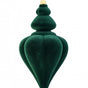 9" Green Velvet Finial