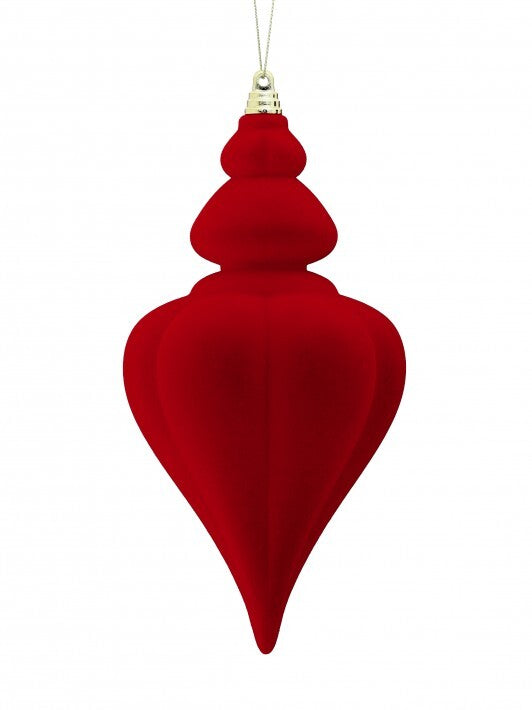 9" Red Velvet Finial