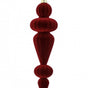 10" Burgundy Velvet Finial