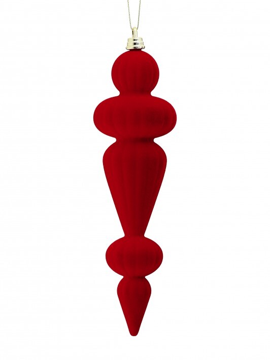 10" Red Velvet Finial