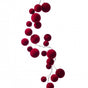 4 FT Burgundy Velvet Ball Garland
