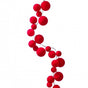 4 FT Red Velvet Ball Garland