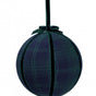 6" Blue Plaid Velvet Ball Ornament