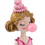 13" Playful Girl Blowing Bubble