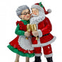 10" Santa & Mrs. Claus Drinking Champagne