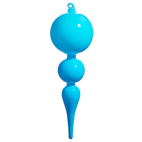 10" Bright Blue Finial Ornament