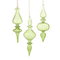 10" Green Iridescent Finial Assorted Ornament