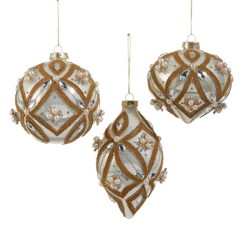 4"- 6" Pearl Jewel Assorted Ornament